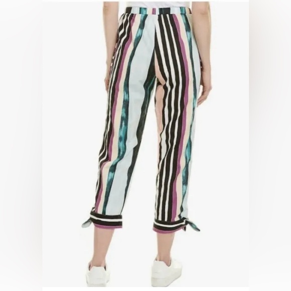 Red Carter  Womens Linen Blend Pants Size Small Stripe Elastic Waist‎ - Picture 10 of 10